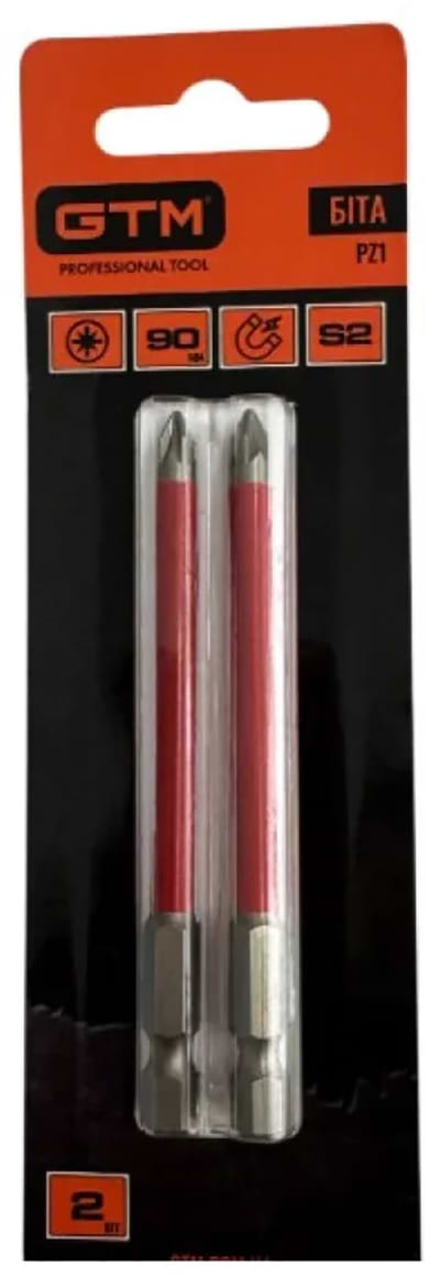 Фото - Набор бит для отвертки GTM PZ1 90 мм 2 шт. (SB-Z1-90B)