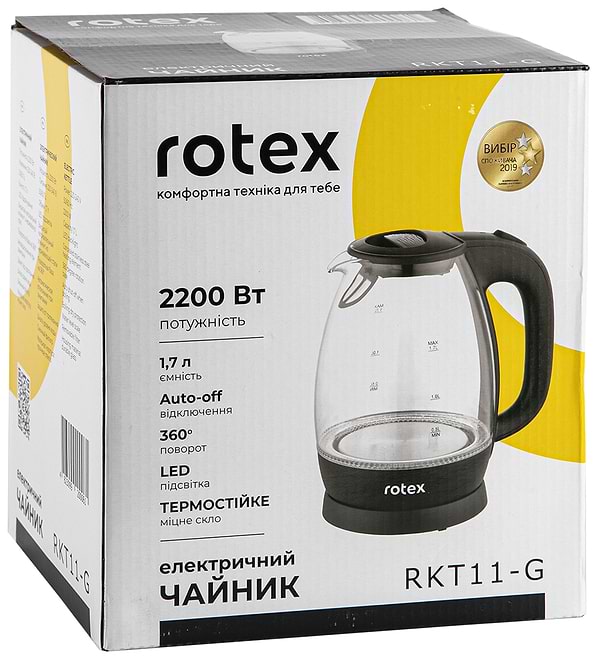Фото - Уценка - Электрический чайник Rotex RKT11-G