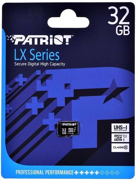 Фото - Карта пам'яті Patriot MicroSDHC 32GB UHS-I Class 10 LX (PSF32GMDC10)