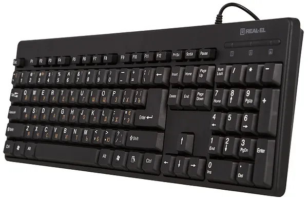 Фото - Клавіатура дротова REAL-EL Standard 502 USB Black (EL123100023)