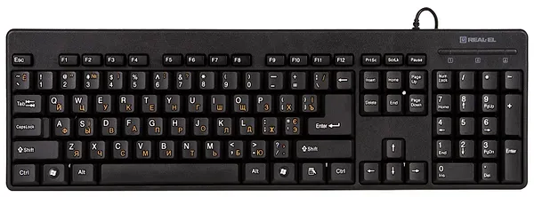 Фото - Клавіатура дротова REAL-EL Standard 502 USB Black (EL123100023)