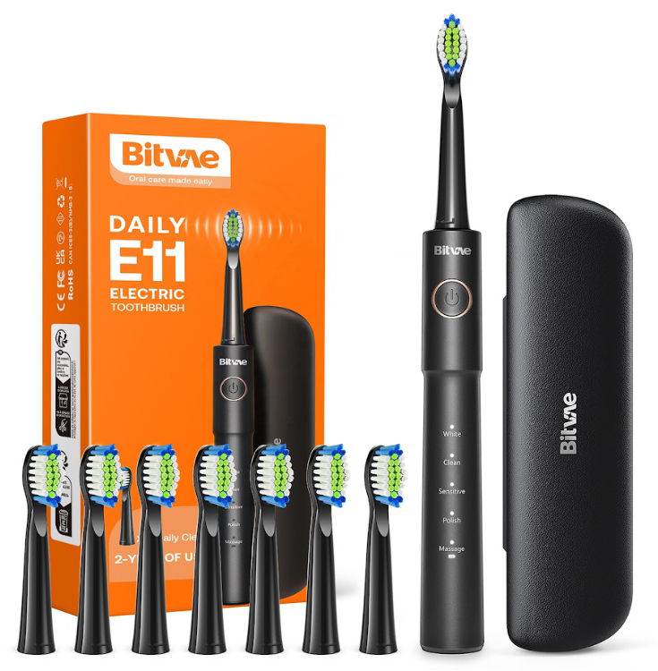 Зубная щетка электрическая Bitvae E11 Black - Фото 1