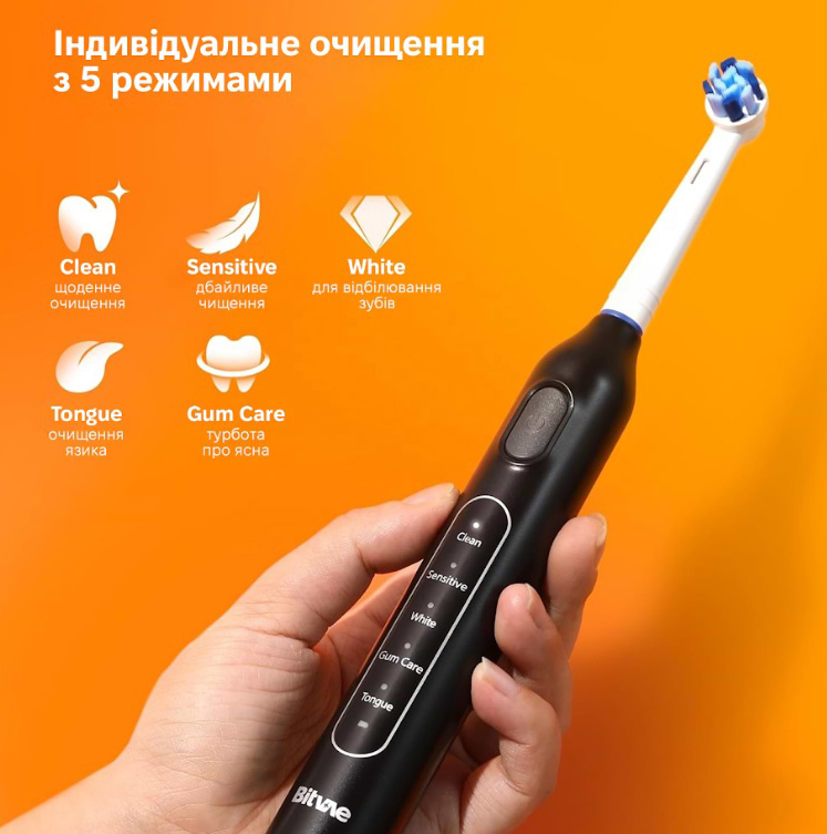 Фото - Зубная щетка электрическая Bitvae R1 Black