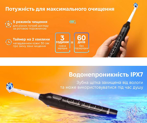 Фото - Зубная щетка электрическая Bitvae R1 Black