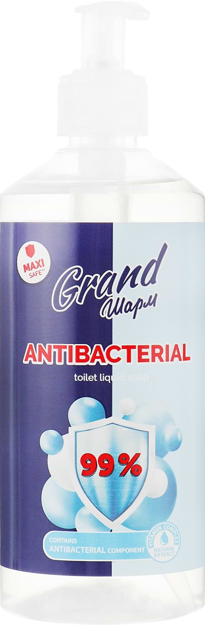 Рідке мило для рук Grand Шарм Antibacterial 500 мл (4820195506103) - Фото 1