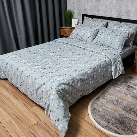 Комплект постельного белья Moon&Star Бязь Gold Люкс Silver Stars 160х220 +нав. 70х70 см 2 шт. (MS-890000485)