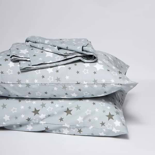 Фото - Комплект постельного белья Moon&Star Бязь Gold Люкс Silver Stars 200х220 см нав. 70х70 2 шт. (MS-880000404)