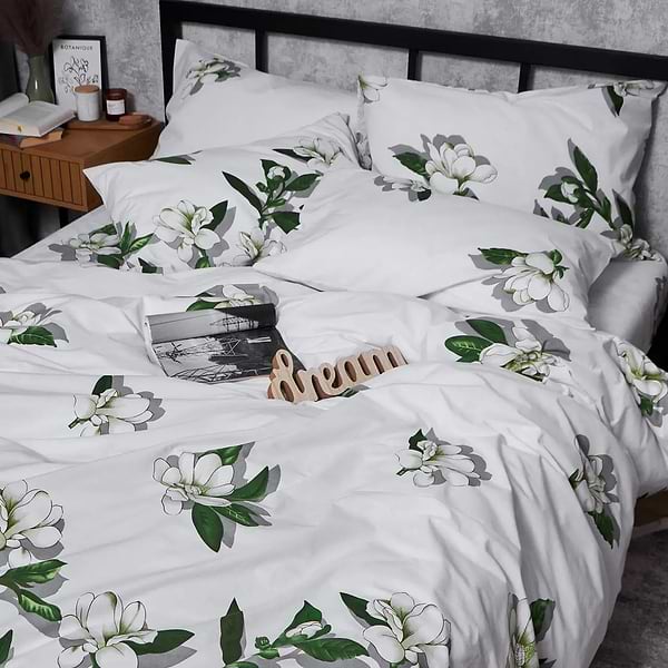 Фото - Комплект постельного белья Moon&Star Бязь Gold Люкс «Wisteria White» 160х220х2 нав. 4х70х70 (MS-820007489)