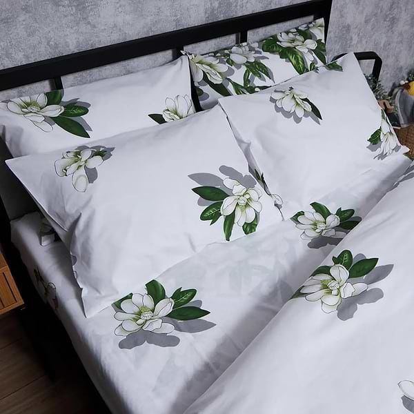 Фото - Комплект постельного белья Moon&Star Бязь Gold Люкс «Wisteria White» 160х220х2 нав. 4х70х70 (MS-820007489)