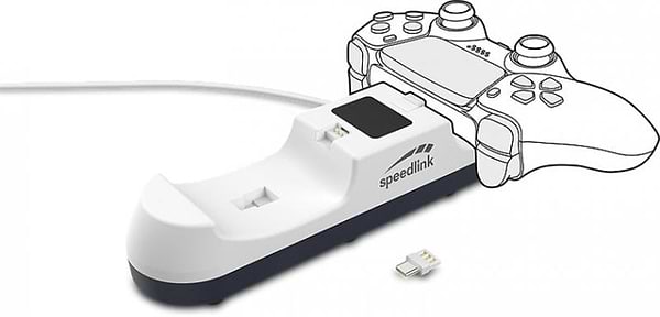Фото - Зарядна станція для геймпада Speedlink Jazz USB Charger for Sony PS5 White (SL-460001-WE)