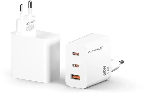 Фото - Мережевий зарядний пристрій Grand-X CH-990W USB+2xTypeC 65W Fast Сharge PD3.0, QС4.0, AFC, SCP, FCP 1 (3000001627012)