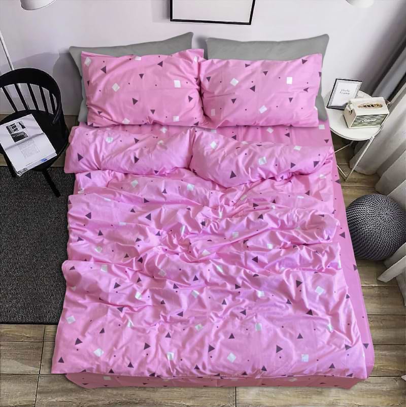 Комплект постільної білизни Zastelli Фігурки на рожевому бязь 175х210 (20641)