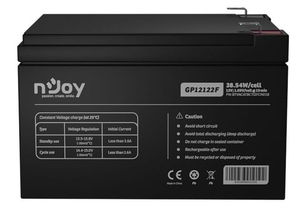 Акумулятор для ДБЖ Njoy GP12122F 12V (BTVACATBCTI2FCN01B) VRLA
