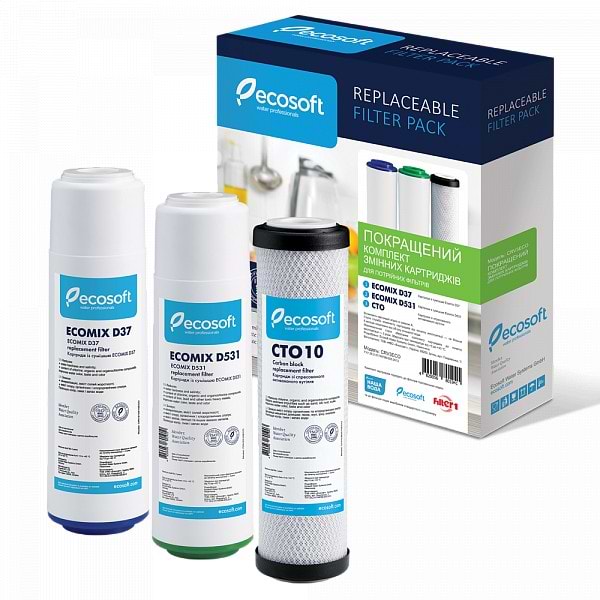 Фото - Картридж для фільтру проточного Ecosoft CRV3ECO покращений Фото - Картридж для фільтру проточного Ecosoft CRV3ECO покращений