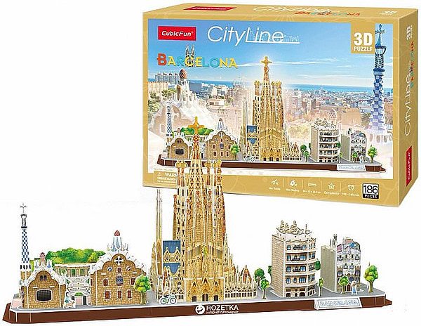 Фото - 3D пазли Cubic Fun City Line "Барселона" (MC256h)