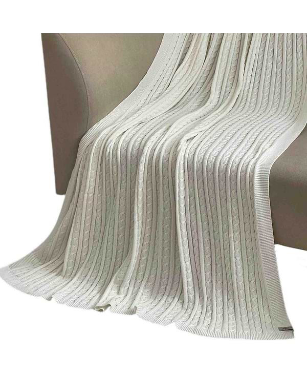 Фото - Плед полуторный Прованс Exclusive Nature Молочный 140х180 см (026680)