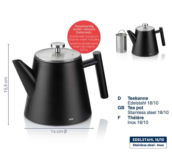 Фото - Чайник заварочный Kela Modena 1 л (11357)