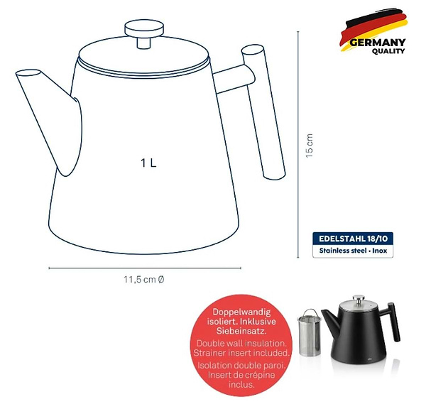 Фото - Чайник заварочный Kela Modena 1 л (11357)