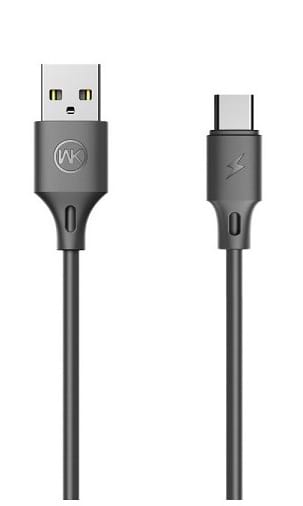 Кабель синхронізації даних WK WDC-092a 2,1А USB-USB Type-C 2m Black (6941027610558)