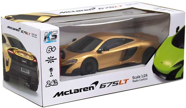 Фото - Радиоуправляемая машинка 1:24 KS Drive Mclaren 675LT золотой (124GMGL)