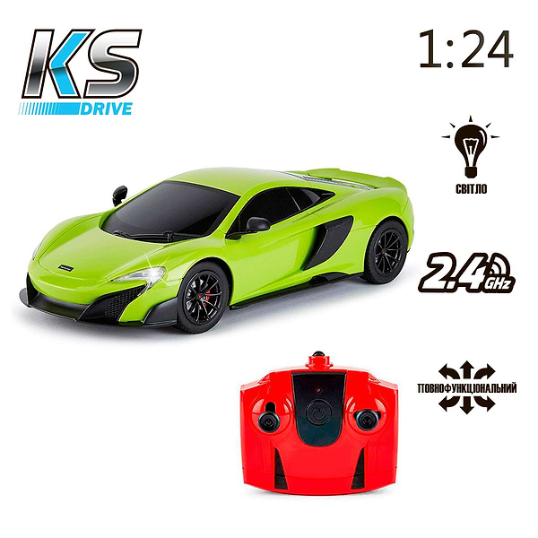 Фото - Радиоуправляемая машинка 1:24 KS Drive Mclaren 675LT зелёный (124GMGR)