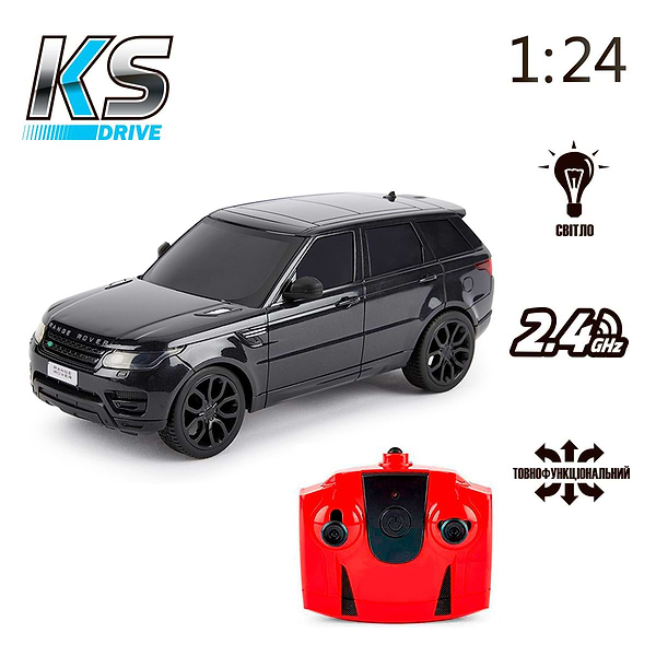 Фото - Радіокерована машинка 1:24
 KS Drive Range Rover Sport чорний (124GRRB)