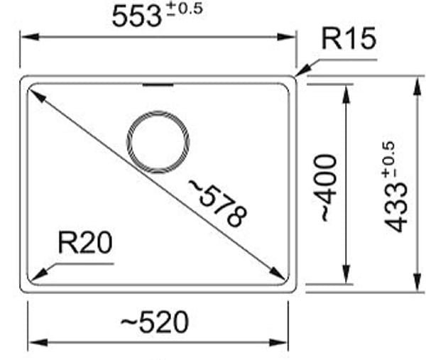 Фото - Мийка кухонна Franke 553х433х200 мм MRG 110-52 (125.0699.228)