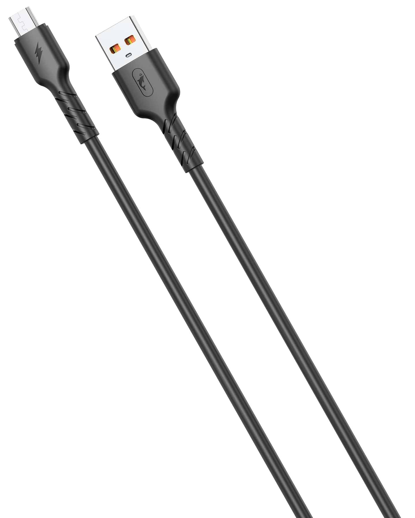 Кабель синхронізації даних SkyDolphin S07V TPE High Elastic Line USB-microUSB 1m Black (USB-000598)