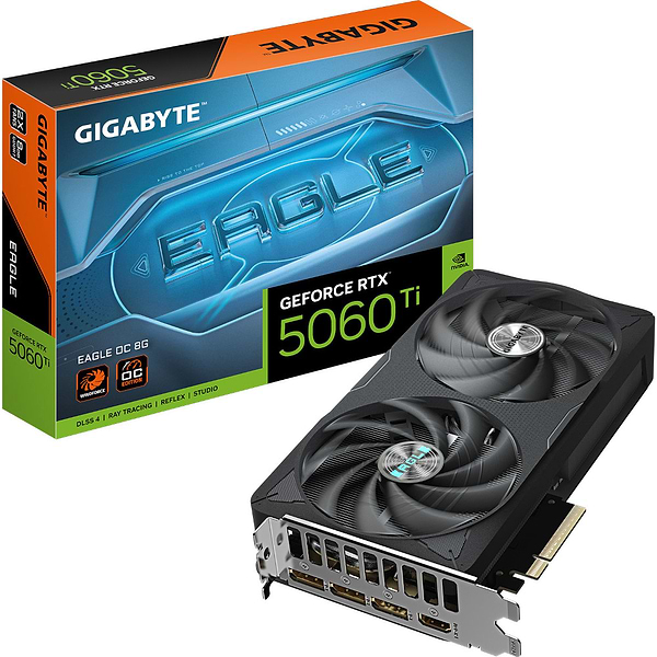 Фото - Видеокарта Gigabyte GeForce RTX 5060 Ti EAGLE OC 8G 8GB GDDR7 128bit (GV-N506TEAGLE OC-8GD)