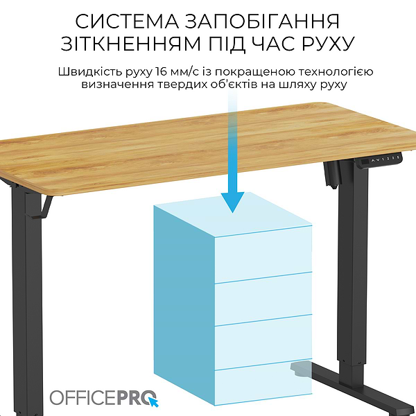 Фото - Уцінка - Стіл комп'ютерний OfficePro ODE1260LW Light Wood/Black