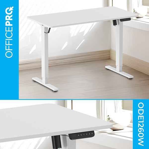 Фото - Стіл комп'ютерний OfficePro ODE1260W White