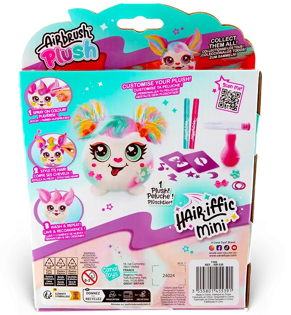 Фото - Набір для декупажу та розпису Canal Toys DIY AIRBRUSH PLUSH - Hair'iffic Зроби зачіску - Пош (AIR038/3)