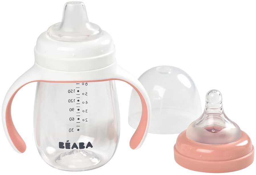 Поильник-непроливайка детский Beaba 2 в 1 210 мл Old Pink (913478)