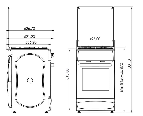 Фото - Уцінка - Плита газова Grunhelm G4FM5611W