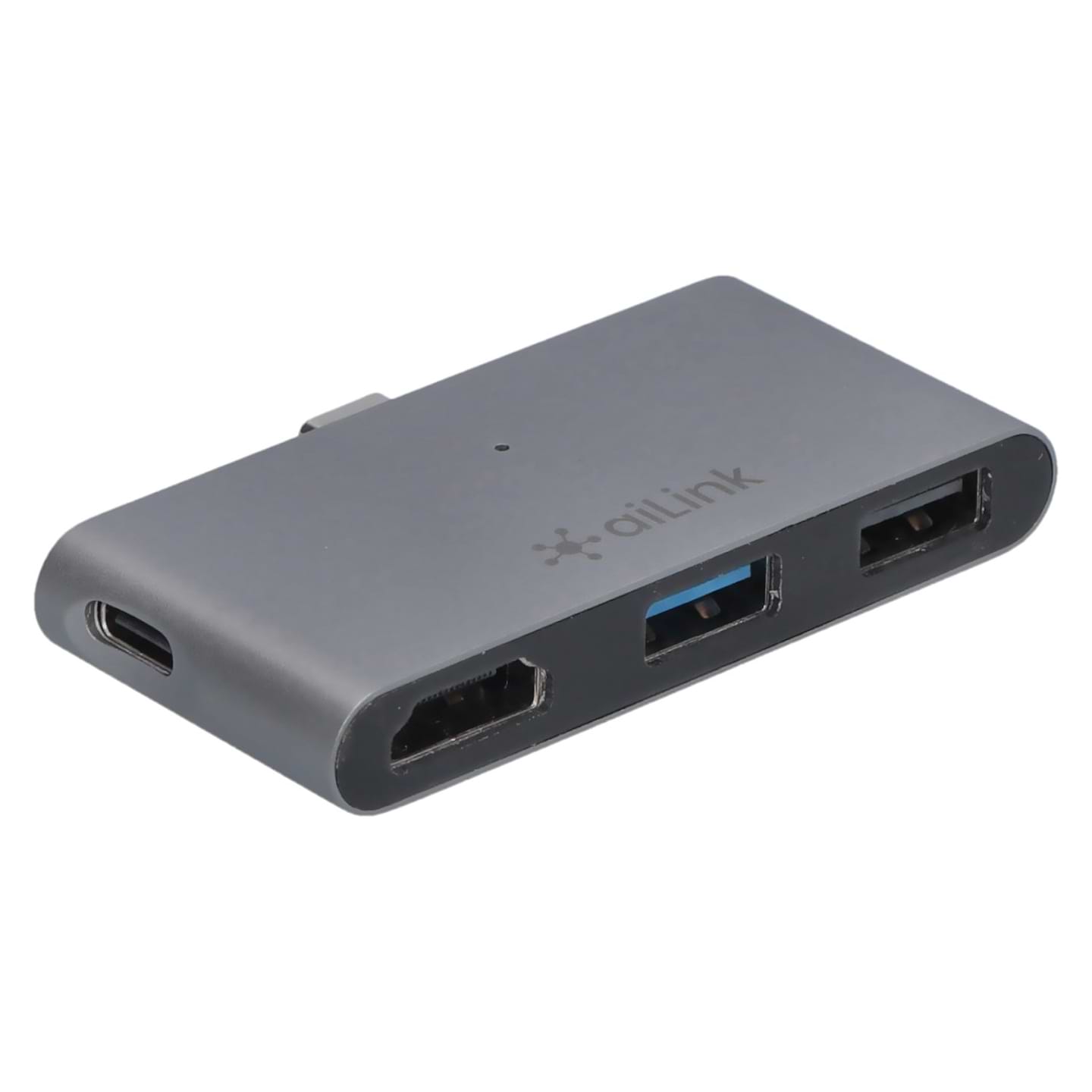 Хаб USB Ailink Aluminium USB-C 4K HDMI mini jack 3.5 мм Hub 5 в 1 Space Grey (AI-S8Pro_sg)