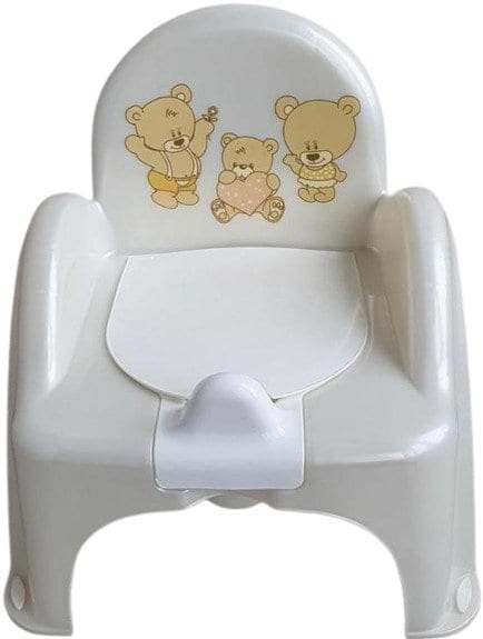 Фото - Горщик дитячий Tega Baby стільчик Ведмедики з музикою Біла Перлина (PO-043-118)
