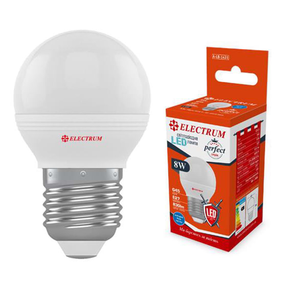 Лампочка світлодіодна Electrum 8W E27 4000K A-A-LB-1431