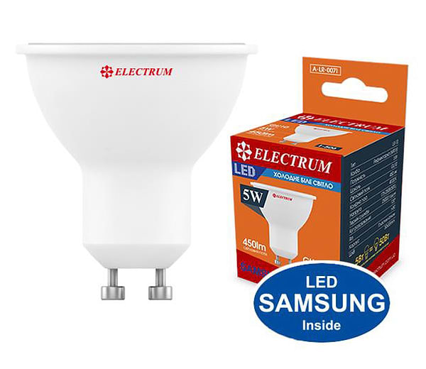 Фото - Лампочка світлодіодна Electrum MR-16 5W GU10 4000K A-LR-0071
