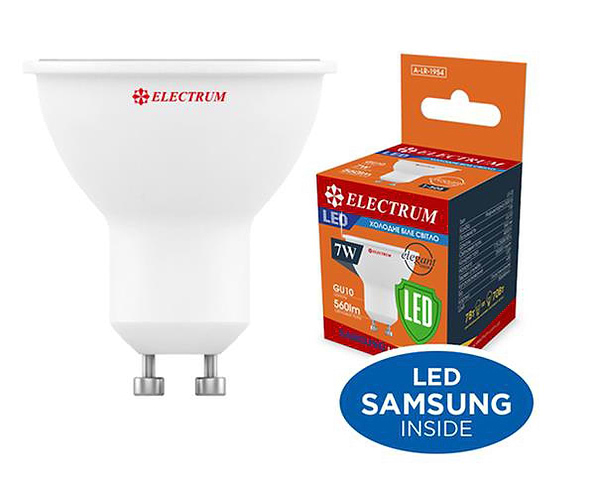 Фото - Лампочка світлодіодна Electrum MR-16 7W GU10 4000K A-LR-1954