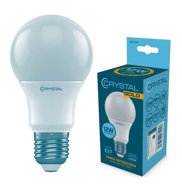 Лампочка світлодіодна Crystal Gold 12W Е27 4000K A60 (A60-017)