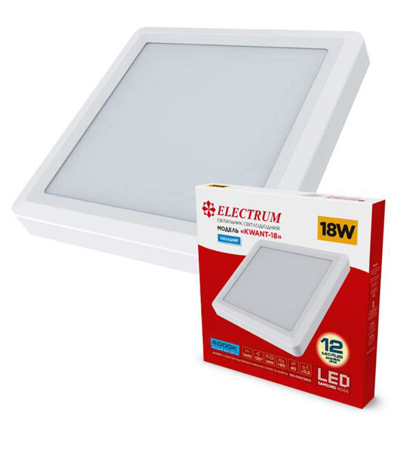 Світлодіодний світильник Electrum 18W 4000К KVANT B-LD-1968