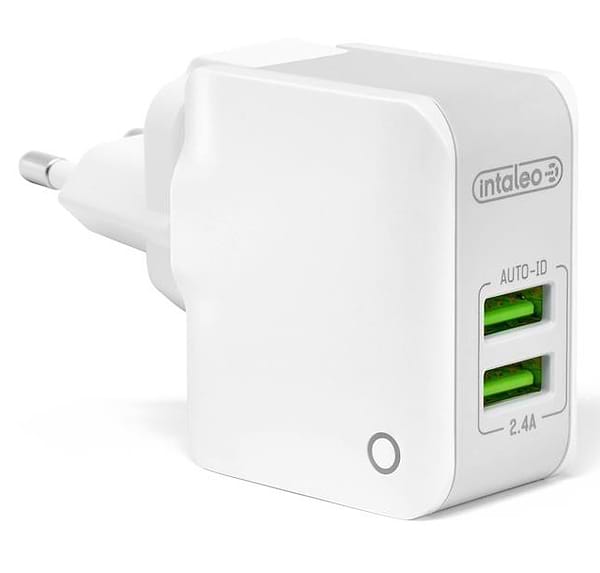 Фото - Сетевое зарядное устройство Intaleo TCA242 (2USB 2.4A) White (1283126477492)