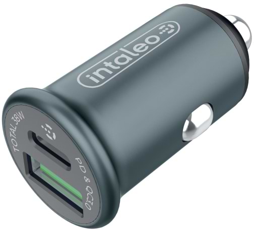 Автомобильное зарядное устройство Intaleo CCGQPD238 (2USB, 3A) Grey (1283126509971) - Фото 1