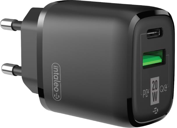 Мережевий зарядний пристрій Intaleo TCGQPD220 (2USBx3A) Black (1283126509995) - Фото 1