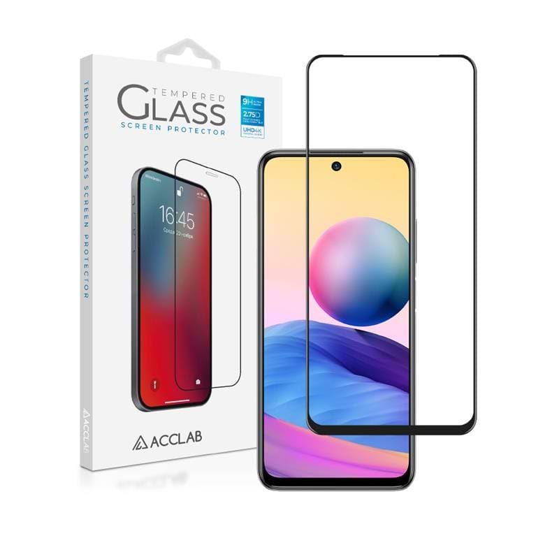 Захисне скло для смартфону ACCLAB Full Glue for Xiaomi Redmi Note 10 5G Black (1283126513190)