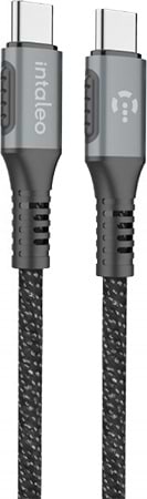 Кабель синхронизации данных Intaleo CBGPD60WTT1 USB Type-C-USB Type-C 1.2м Grey (1283126518096) - Фото 1