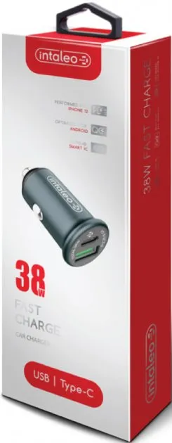 Фото - Автомобильное зарядное устройство Intaleo CCGQPD238 (2USB, 3A) Grey (1283126509971)