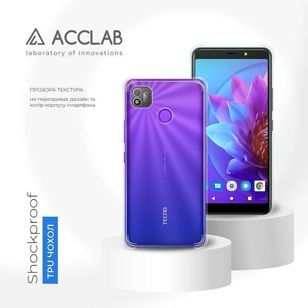 Фото - Чохол для смартфону ACCLAB Shockproof for Tecno Pop 4 (1283126553981)