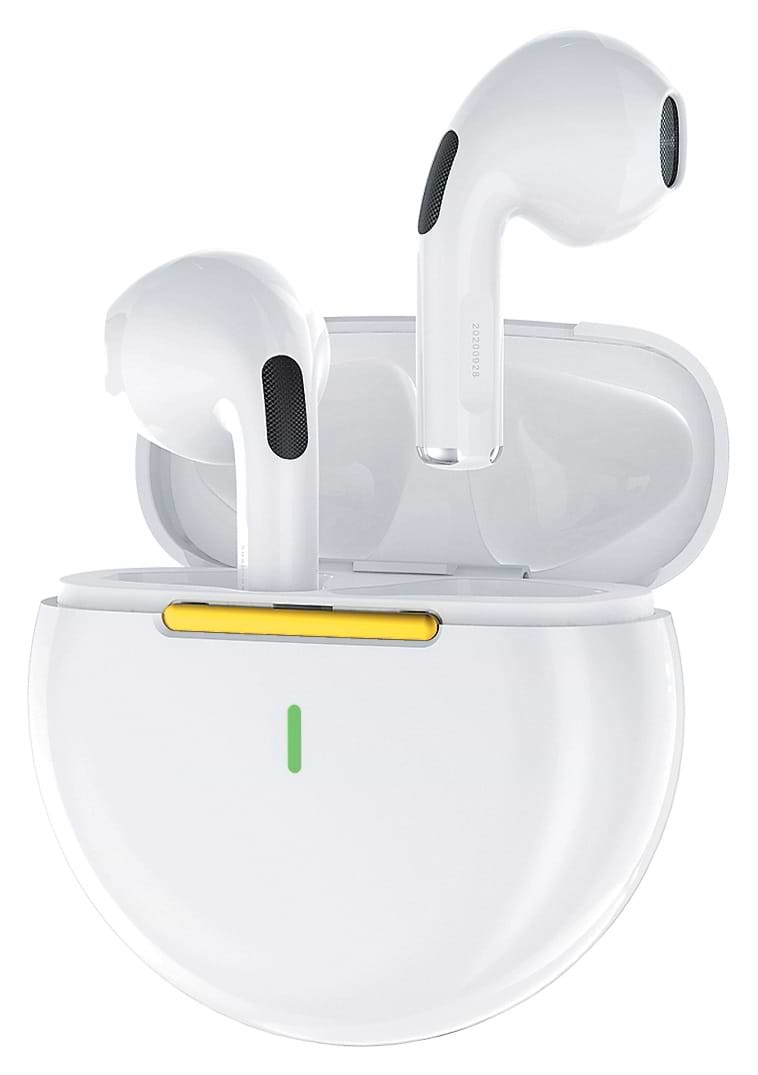 Наушники вкладыши беспроводные TWS Luxe Cube Pro 6 White (4826668690034) - Фото 1