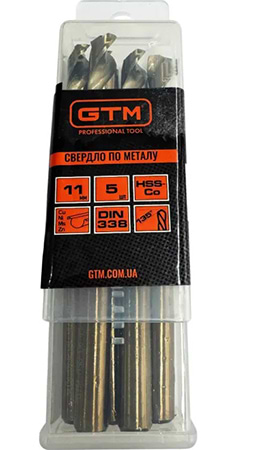 Сверло GTM 11,0 мм HSS-Co5 5 шт. (ECo-110K)